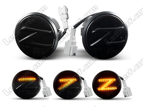 Dynamische LED zijknipperlichten voor Nissan 370Z - Gerookte zwarte versie