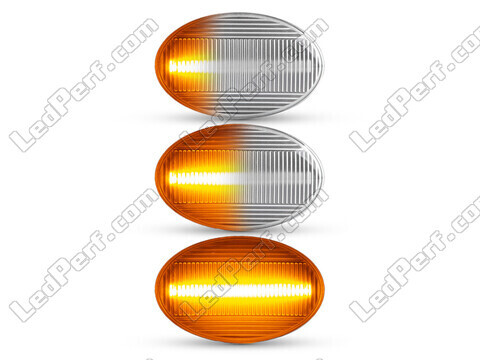 Verlichting van de sequentiële LED zijknipperlichten voor Opel Astra F - Transparante versie