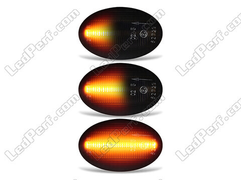 Verlichting van de dynamische LED zijknipperlichten voor Opel Corsa C - Zwarte versie
