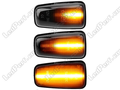 Verlichting van de dynamische LED zijknipperlichten voor Peugeot 106 - Zwarte versie