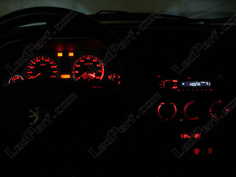 Led dashboard rood Peugeot 306