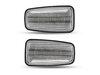 Vooraanzicht van de sequentiële LED zijknipperlichten voor Peugeot 406 - Transparante kleur