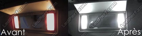 Ledlamp bij spiegel op de zonneklep Peugeot 5008