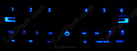 Led Autoradio Cabasse blauw Renault Megane 2