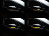 Verschillende stappen in de lichtsequentie van de dynamische knipperlichten Osram LEDriving® voor Volkswagen Arteon buitenspiegels