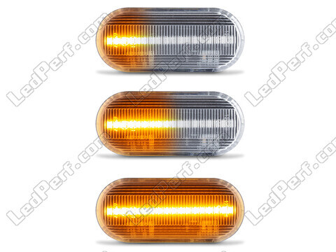 Verlichting van de sequentiële LED zijknipperlichten voor Volkswagen Polo 4 (9N1) - Transparante versie