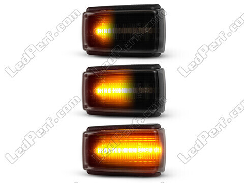Verlichting van de dynamische LED zijknipperlichten voor Volvo S40 - Zwarte versie