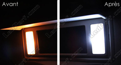 Ledlamp bij spiegel op de zonneklep Peugeot 307
