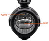 Lensvormige optiek in het midden en strepen aan de uiteinden voor Can-Am Outlander Max 500 G1 (2010 - 2012)