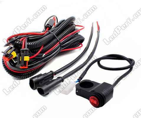 Complete elektrische kabelboom met waterdichte connectoren, 15A-zekering, relais en stuurschakelaar voor een plug-and-play-installatie op Honda CBR 929 RR<br />