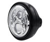 Voorbeeld van koplamp Rond zwart met een chroom LED-optiek van Ducati Monster 695