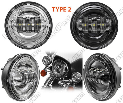 LED optieken voor extra koplampen van Harley-Davidson Heritage Classic 1450 - 1584 - 1690