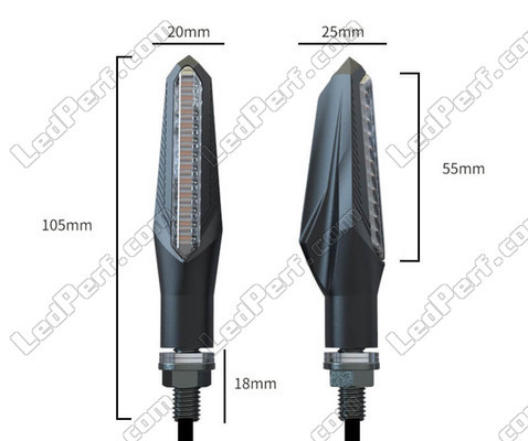 Alle Afmetingen van de Sequentiële LED knipperlichten voor Harley-Davidson Slim S 1801