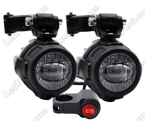 LED-lichten lichtstraal Dubbel functie "Combo" fog en Verstraler voor Moto-Guzzi V9 Bobber 850