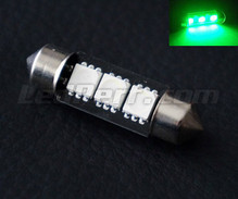 Soffittenlamp LED 37 mm met leds groen - C5W