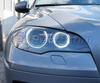 Set angel eyes H8 met leds (zuiver wit 6000K) voor BMW X5 (E70) - MTEC V3.0