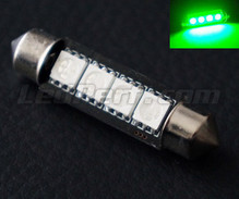 Soffittenlamp LED 42 mm met leds groen - C10W