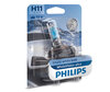 1x lamp H11 Philips WhiteVision ULTRA +60% 55W - 12362WVUB1