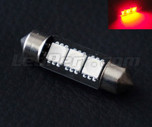 Soffittenlamp LED 37 mm met leds rood - C5W