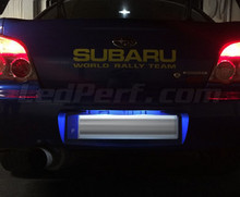 Verlichtingsset voor de nummerplaat met (wit Xenon) leds voor Subaru Impreza GG/GD
